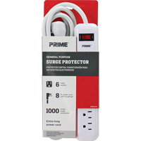 Surge Protector, 6 Outlets, 1000 J, 1875 W, 8' Cord MAS Chibougamau