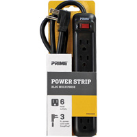 Power Strip, 6 Outlet(s), 3', 15 A, 1875 W, 125 V MAS Chibougamau