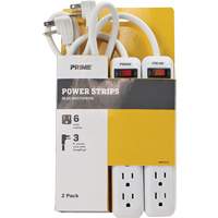 Power Strip 2-Pack, 6 Outlet(s), 3', 15 A, 1875 W, 125 V MAS Chibougamau
