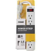 Power Strip, 6 Outlet(s), 1-1/2', 15 A, 1875 W, 125 V MAS Chibougamau