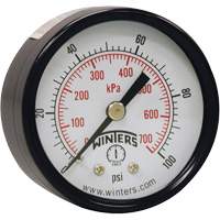 Manom&egrave;tre &eacute;conomique,  2", 0 - 160 psi, Fixation arri&egrave;re, Analogique MAS Chibougamau