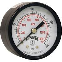 Manom&egrave;tre &eacute;conomique,  2", 0 - 200 psi, Fixation arri&egrave;re, Analogique MAS Chibougamau