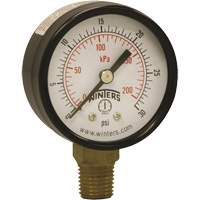 Manom&egrave;tre &eacute;conomique,  2", 0 - 30 psi, Fixation inf&eacute;rieure, Analogique MAS Chibougamau