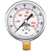 Manom&egrave;tre &eacute;conomique,  2-1/2", 0 - 160 psi, Fixation inf&eacute;rieure, Analogique MAS Chibougamau