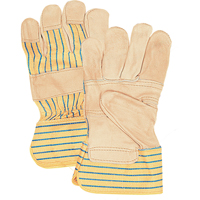 Fitters Patch Palm Gloves, Large, Grain Cowhide Palm, Cotton Inner Lining MAS Chibougamau
